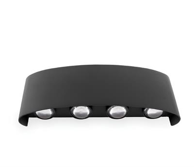Ack 22 cm Çift Yönlü Led Duvar Apliği Siyah Kasa Gün Işığı AH07-07301