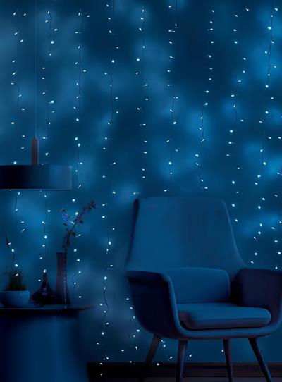 Ack 23W 2 Metre Süsleme Işıklı Perde Led Beyaz Işık AS90-00503