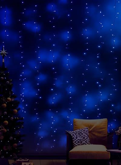 Ack 23W 2 Metre Süsleme Işıklı Perde Led Mavi Işık AS90-00506