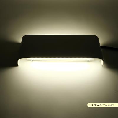 Ack 23x9 cm Led Duvar Apliği Siyah Kasa Ilık Beyaz AH07-03211