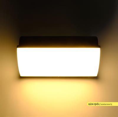 Ack 26 cm Led Duvar Armatürü Siyah Kasa Gün Işığı AH07-06400