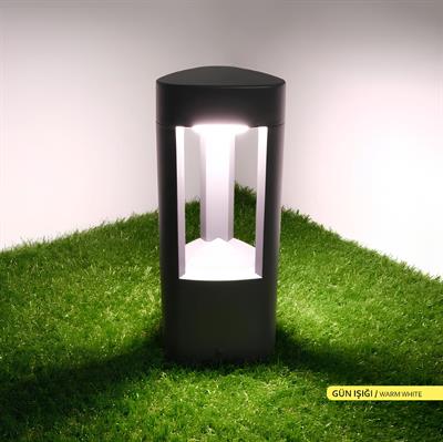 Ack 30 cm Dallas Alüminyum Led Bahçe Armatürü Siyah Kasa AG43-02002
