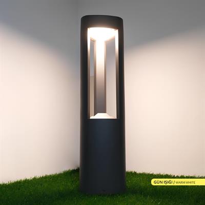 Ack 50 cm Dallas Alüminyum Led Bahçe Armatürü Siyah Kasa AG43-02102
