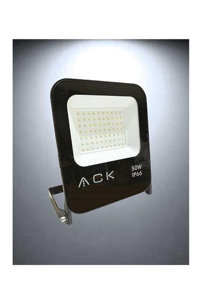 Ack 50 Watt Led Projektör Siyah Kasa Beyaz Işık AT62-05032
