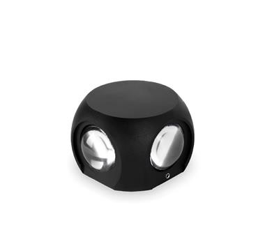 Ack 6 cm Çift Yönlü Led Duvar Apliği Siyah Kasa Gün Işığı AH07-07401