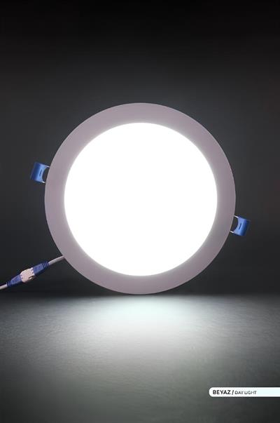 Ack 9 Watt Beyaz Kasa Sıva Altı Yuvarlak Led Panel Beyaz Işık AP01-00930