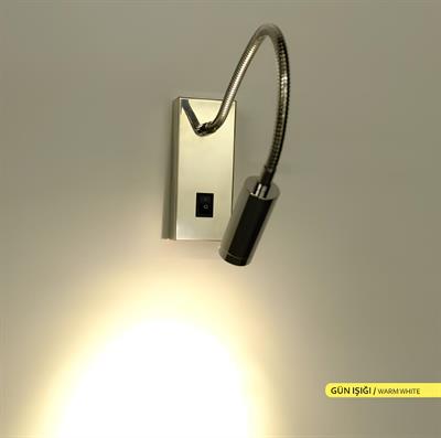 Ack Led Spiralli Aplik Krom Kasa Gün Işığı AH09-00305