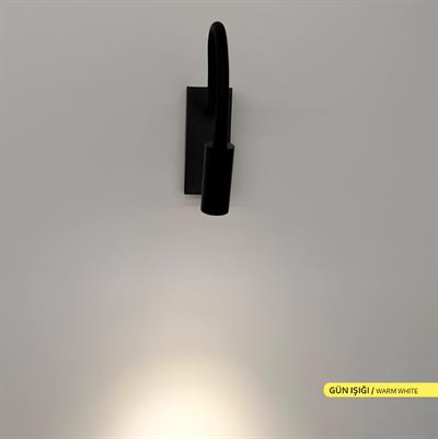 Ack Led Spiralli Aplik Siyah Kasa Gün Işığı AH09-00301