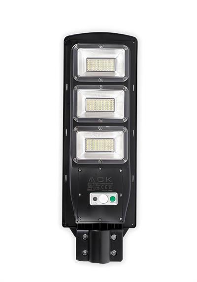Ack Solar 180 Ledli Sokak Armatürü Siyah Kasa Beyaz Işık AT42-09031