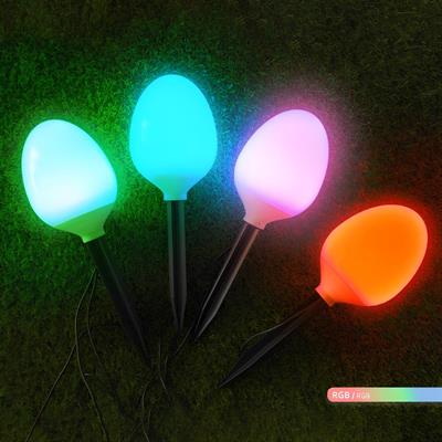Ack Solar Pc Led 4lü Bahçe Armatürü Siyah Kasa Rgb Işık AG60-05891