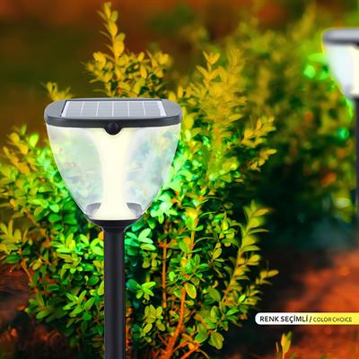 Ack Solar Pc Led Bahçe Armatürü Siyah Kasa Ayarlanabilir Işık AG60-09891