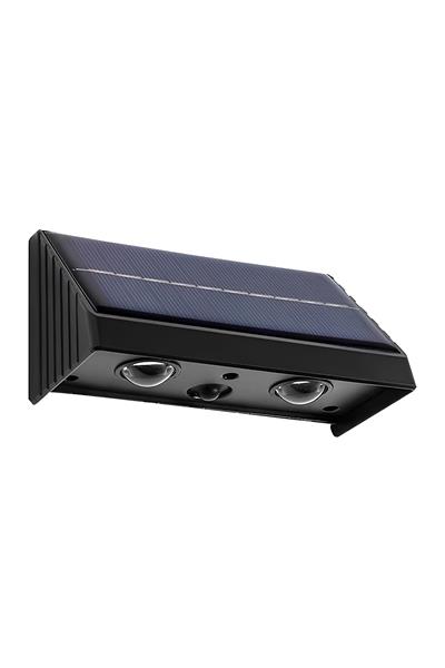 Ack Solar Pc Led Duvar Armatürü Siyah Kasa Gün Işığı AG60-05801