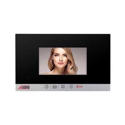 Audio 001199 4.3 İnç Mekanik Butonlu Modern Bas Konuş Görüntülü Diafon Siyah