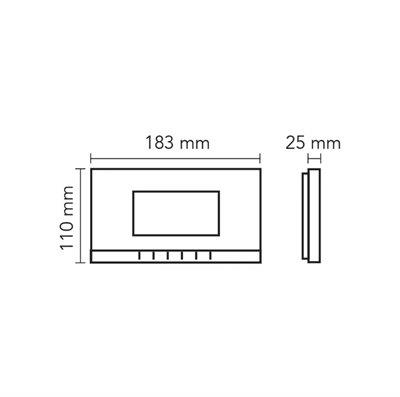 Audio 001199 4.3 İnç Mekanik Butonlu Modern Bas Konuş Görüntülü Diafon Siyah