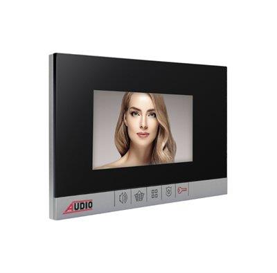 Audio 001199 4.3 İnç Mekanik Butonlu Modern Bas Konuş Görüntülü Diafon Siyah