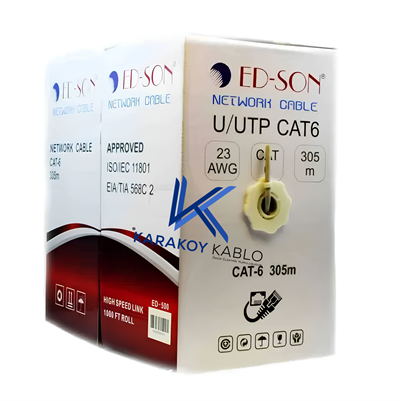Edson Alüminyum Cat6 Kablosu 23 AWG 305 Metre ED-500