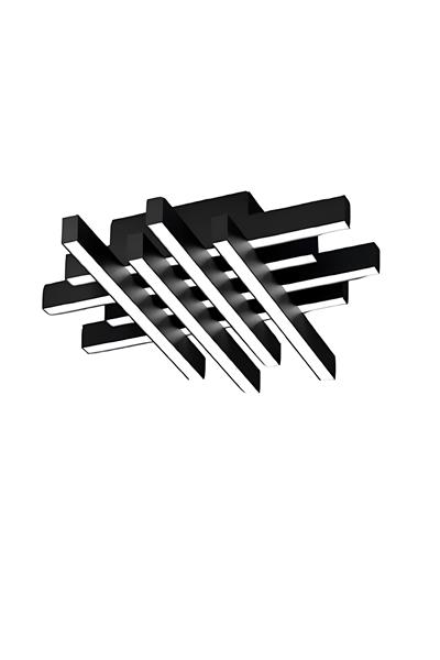 Sıva Üstü Hasır Linear Armatür Siyah Kasa Beyaz Işık