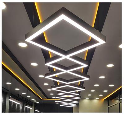 Sıva Üstü İnfinity Linear Armatür Siyah Kasa Beyaz Işık