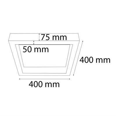 Sıva Üstü Kare Linear Armatür Siyah Kasa Beyaz Işık