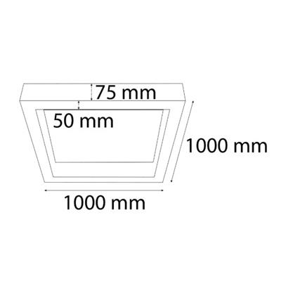 Sıva Üstü Kare Linear Armatür Siyah Kasa Beyaz Işık