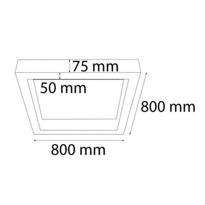Sıva Üstü Kare Linear Armatür Siyah Kasa Beyaz Işık