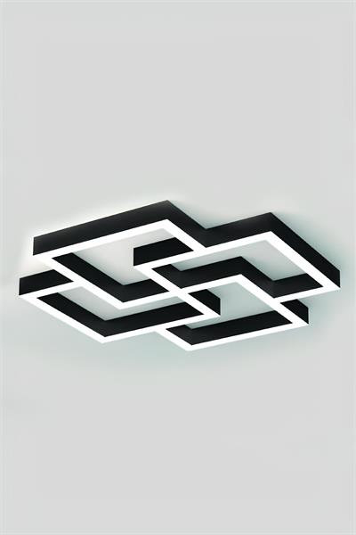 Sıva Üstü Labirent Linear Armatür Siyah Kasa Beyaz Işık