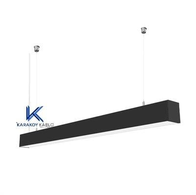 Sıva Üstü Linear Armatür Siyah Kasa Beyaz Işık