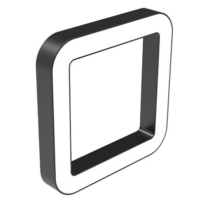 Sıva Üstü Oval Kare Simit Linear Armatür Siyah Kasa Beyaz Işık