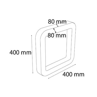 Sıva Üstü Oval Kare Simit Linear Armatür Siyah Kasa Beyaz Işık