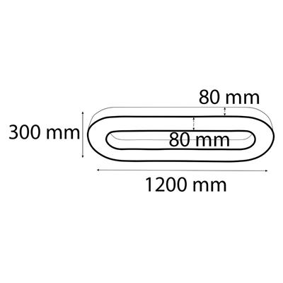 Sıva Üstü Passion Linear Armatür Siyah Kasa Beyaz Işık