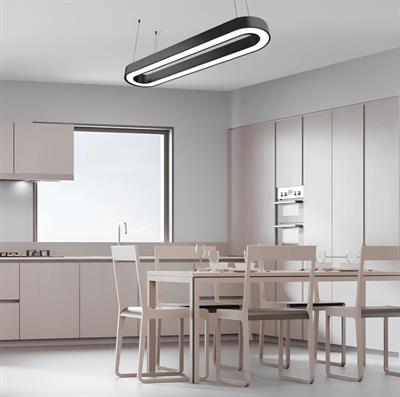 Sıva Üstü Passion Linear Armatür Siyah Kasa Beyaz Işık