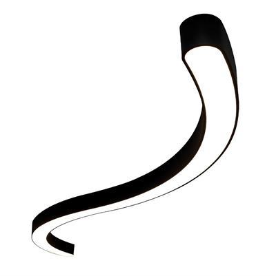 Sıva Üstü Su Yolu Linear Armatür Siyah Kasa Beyaz Işık