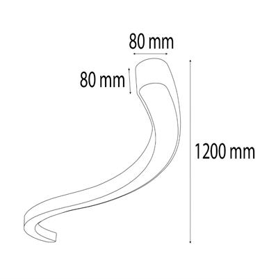 Sıva Üstü Su Yolu Linear Armatür Siyah Kasa Beyaz Işık