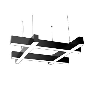 Sıva Üstü Uzantılı Kare Linear Armatür Siyah Kasa Beyaz Işık