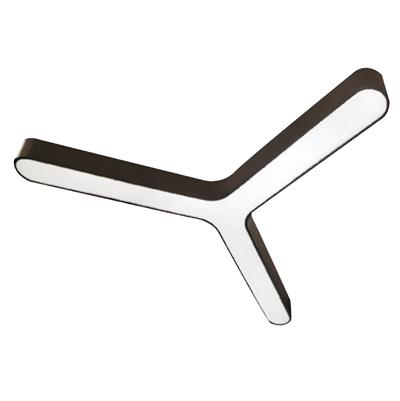 Sıva Üstü Y Harfi Linear Armatür Siyah Kasa Beyaz Işık