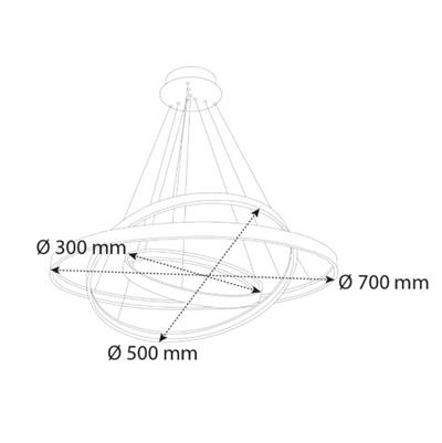 Sıva Üstü Yuvarlak Satürn Linear Armatür Siyah Kasa Beyaz Işık