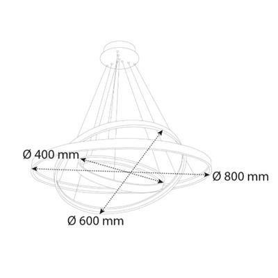 Sıva Üstü Yuvarlak Satürn Linear Armatür Siyah Kasa Beyaz Işık