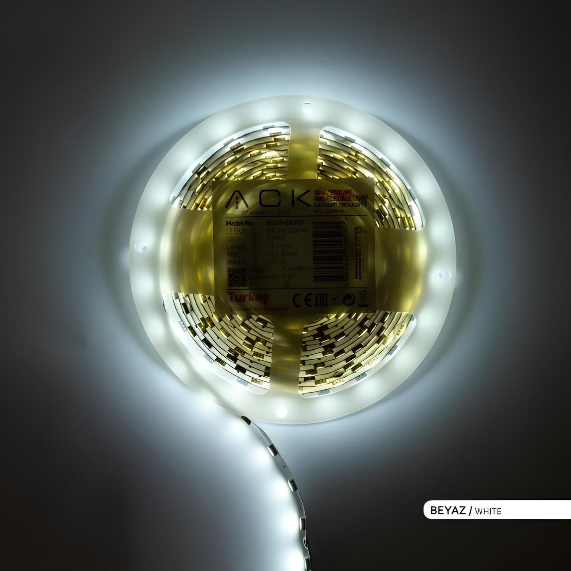 Ack 10 W 3 Çip 60 Led'li Şerit Led Beyaz Işık AS01-00301
