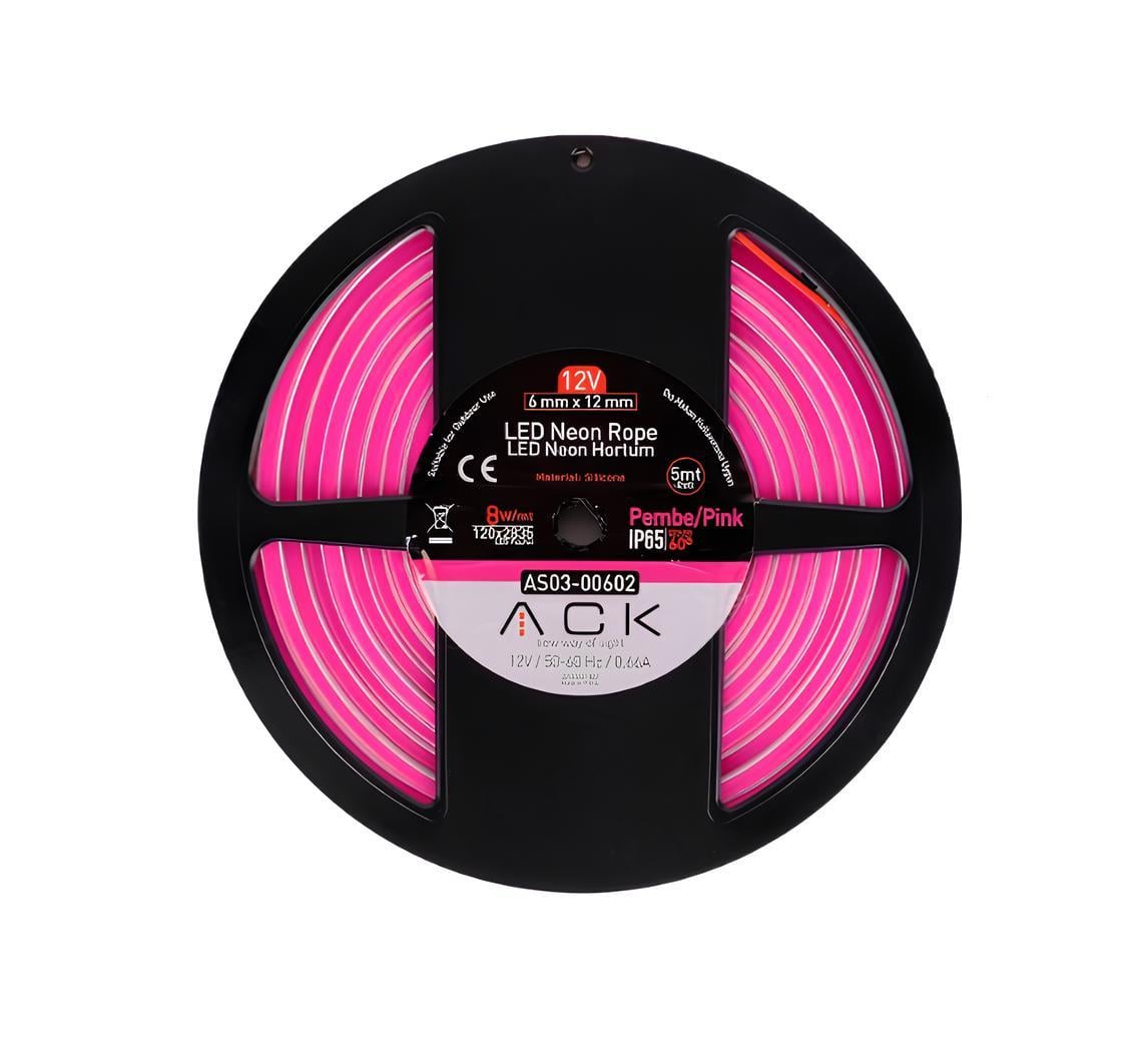 Ack 10 W Led Neon Hortum Pembe Işık AS03-00602