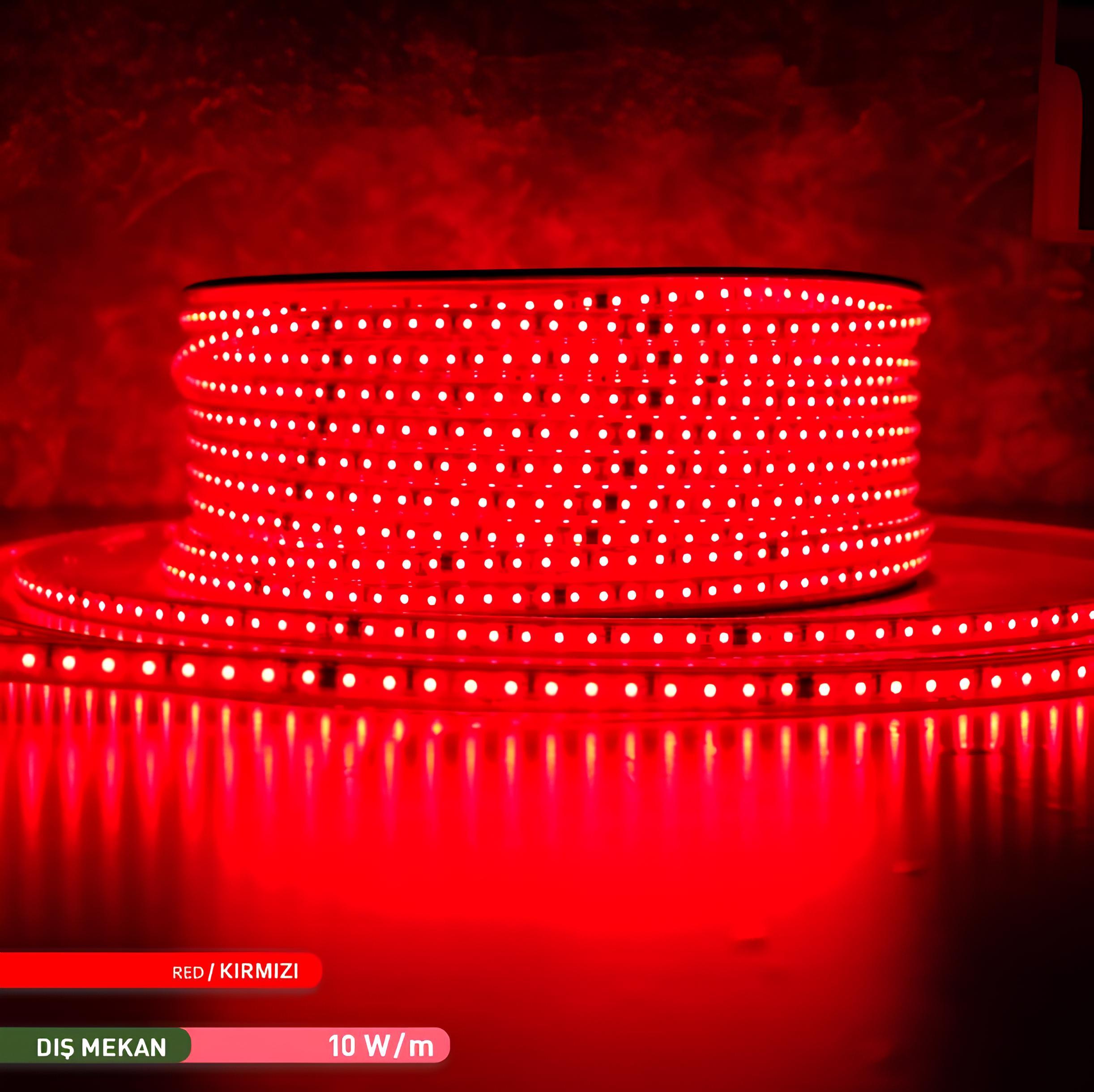 Ack 120 Led'li Dış Mekan Şerit Led Kırmızı Işık AS01-01504
