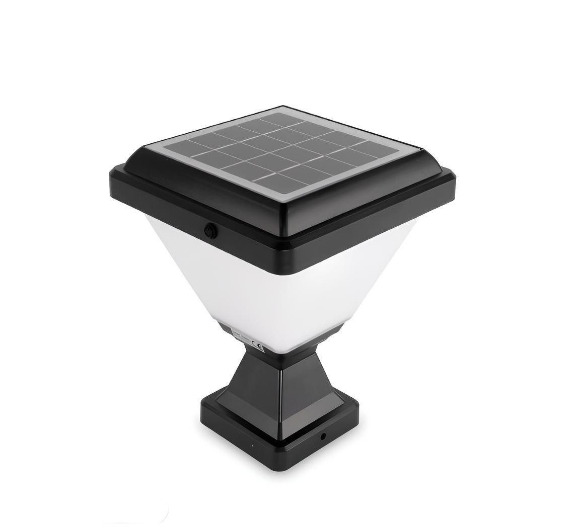 Ack 16 cm Solar Pc Led Bahçe Armatürü Siyah Kasa Beyaz Işık AG60-06831