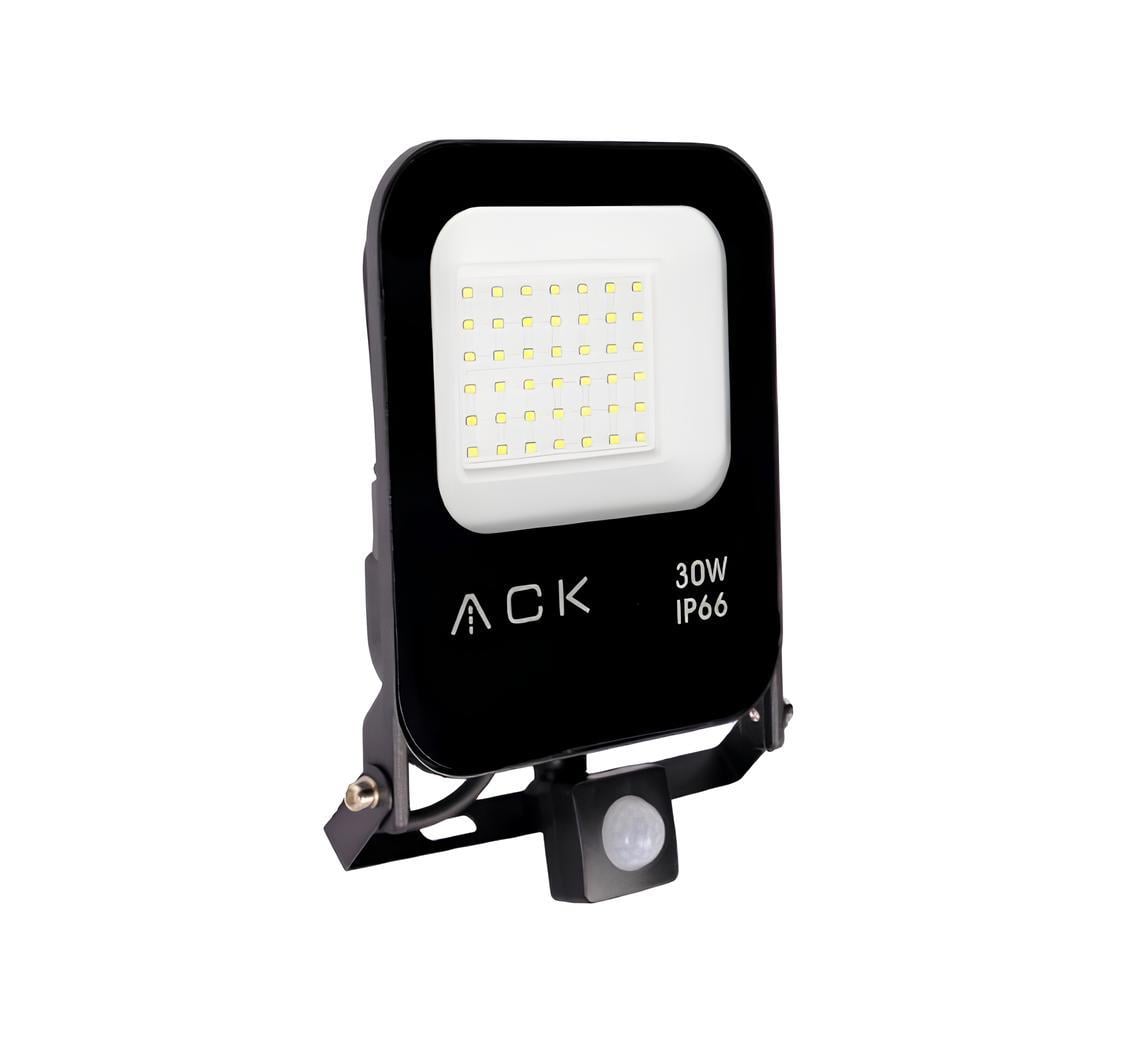 Ack 18 cm Sensörlü Led Projektör Siyah Kasa Beyaz Işık AT62-23032