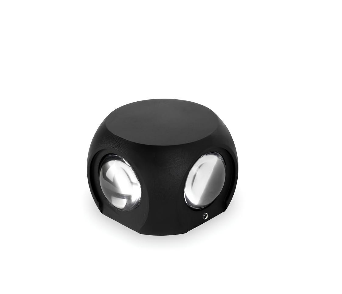 Ack 6 cm Çift Yönlü Led Duvar Apliği Siyah Kasa Gün Işığı AH07-07401