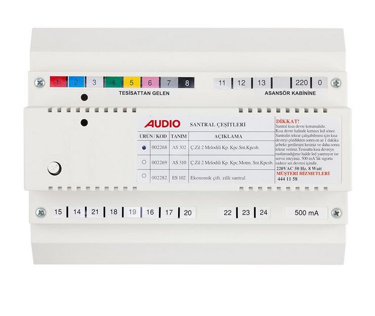 Audio AS 310 Kapıcılı Çift Zilli Kapı Seçmeli Santral 002269