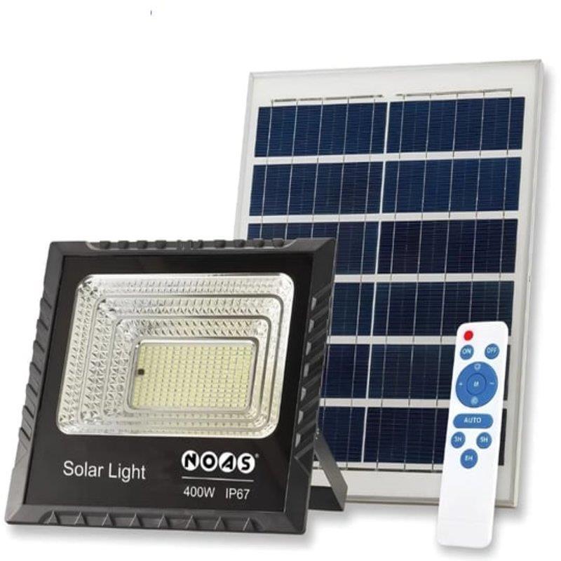 Noas 400 Watt Güneş Enerjili Solar Projektör Kumandalı Beyaz Işık YL71-0401-S