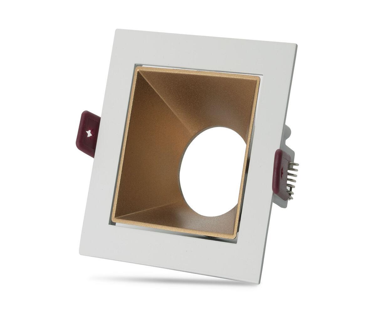 Noas Ural Kare Dekoratif Boş Kasa Beyaz-Gold YL60-3023