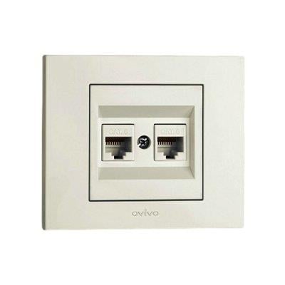 Ovivo Grano Beyaz İkili Data Prizi 2 x RJ45 CAT6