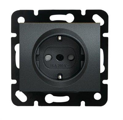 Panasonic Thea Blu Füme Topraklı Priz Çerçevesiz
