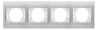 Panasonic Thea Blu Inox Mat Dörtlü Çerçeve