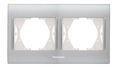 Panasonic Thea Blu Inox Mat İkili Çerçeve